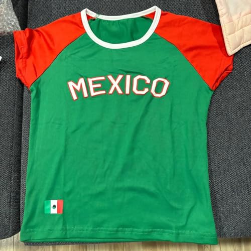Womens Vintage Graphic Baby Tees Brazil Mexico Shirt Summer Y2k Going Out Crop Top 90s Streetwear4