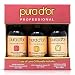 PURA 100% USDA Organic Argan Oil, 100% Organic Rosehip Seed Oil, and 20% Vitamin C Serum (4oz) 3-Piece Daily Facial Moisturizer and Anti-Aging Skin Care Gift Set For Face, Skin, Hair, and Nails