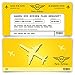 Produktbild Save the Date Karten zur Hochzeit (20 Stück) - Flugticket Motiv in Gelb