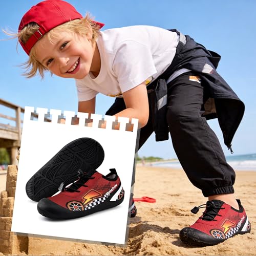 Image of WateLves Wide Toddler Water Shoes Kids Barefoot Athletic Sneakers Girls Boys Quick Dry Aqua Socks for Beach Hiking Swim Kayak Sport Accessories, Camping Essentials