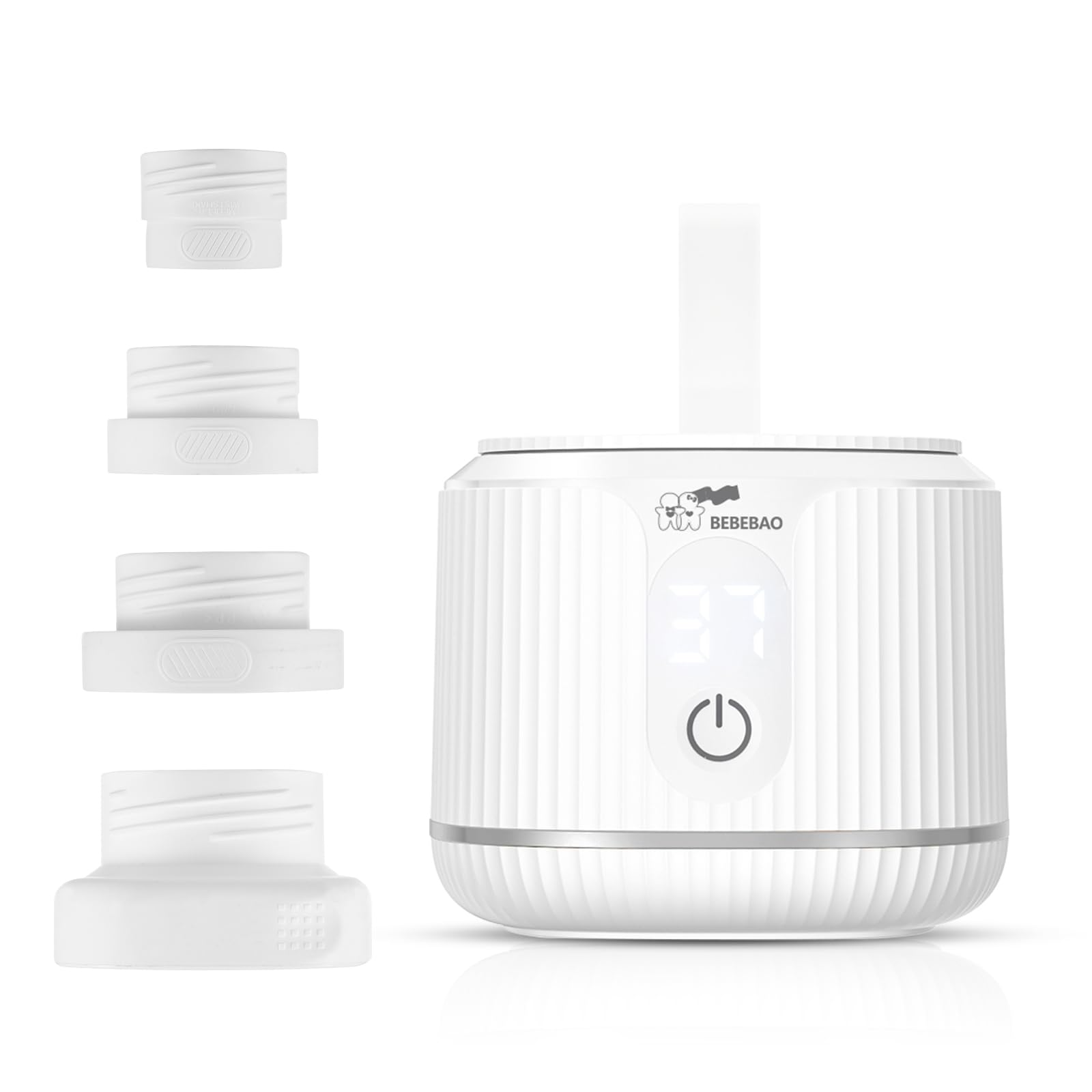 Calentador de Biberones Portátil 4 Niveles de Temperatura Ajustable para Viajes Al Aire Libre, ABS + PP Blanco 37 ℃ 40 ℃ 45 ℃ 50 ℃
