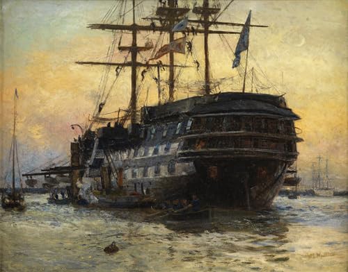 Toile HMS Warspite Wyllie art mural classique impression haute définition