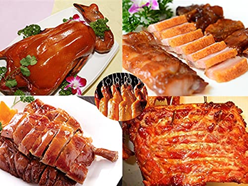 Alele Double Hooks,2Pack Meat Hooks Poultry Roasting Hooks Butcher Hook Processing Meat Hook Stainless Steel Rotary Device Slaughtering Barbecue #TOP5