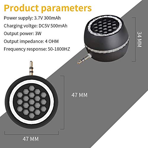 Mini Portable Speaker, 3W Mobile Phone Speaker Line-In Speaker With Clear Bass 3.5Mm Aux Audio Interface, Plug And Play For Iphone, Ipad, Ipod, Tablet, Smartphone #TOP4
