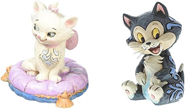 Disney Traditions Marie Mini Figurine & Traditions Figaro Mini Figurine, Resin, Multi-Colour, 6 x 5 x 8 cm