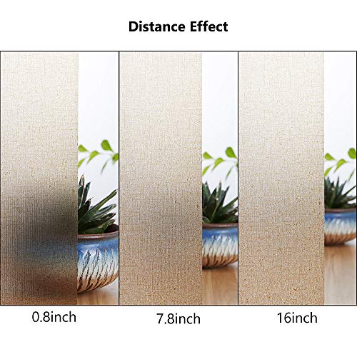 Lemon Cloud Window Film No Adhesive Removable,Decorative Privacy Window Films,Texture Privacy Glass Film For Bathroom Office Home(35.4In.78.7In, Brown) #TOP5