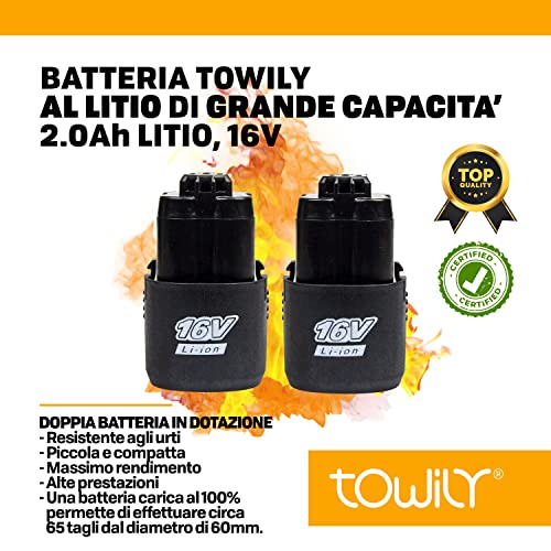Towily Mini-Akku-Motorsäge für Beschneiden Evolution 2022 mit innovativem Brushless-Motor, elektrische Kettensäge für… – Bild 7
