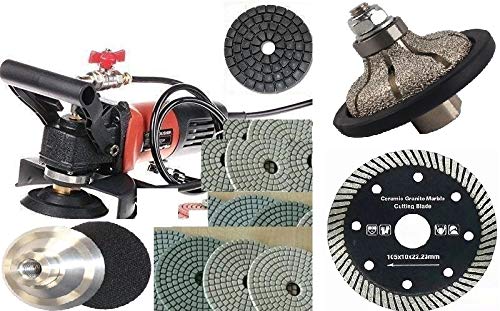 Granite Marble Wet Polisher F20 Router Bit 28 Diamond Flexible Polishing pad Saw Blade Stone Limestone countertop refinishing Concrete Travertine Repair Best Value