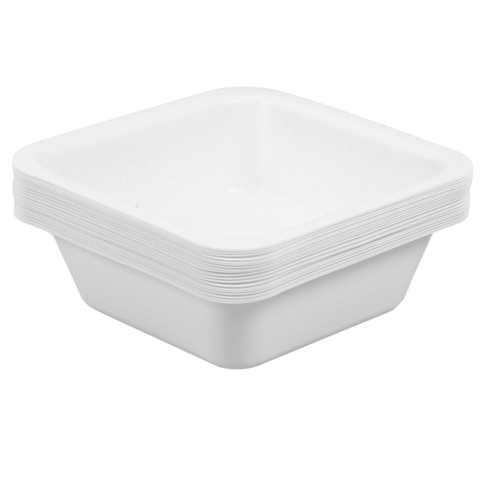 VILLFUL 60 Pcs Weighing Pan Weigh Boats Platter Foil Trays Sample Plates Lab Pour Boat Tray Scale Play Tin Small Weighing Trays Storage Trays Weighing Dishes Pans Charcuterie Plastic White