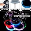 2PCS LED Car Cup Holder Lights, Light up Car Coasters for Cup Holders 7 Color-Changing Light Up Cup Holder Insert Coasters, Waterproof Car Accessories for Teens, Car Gifts for Men & Women