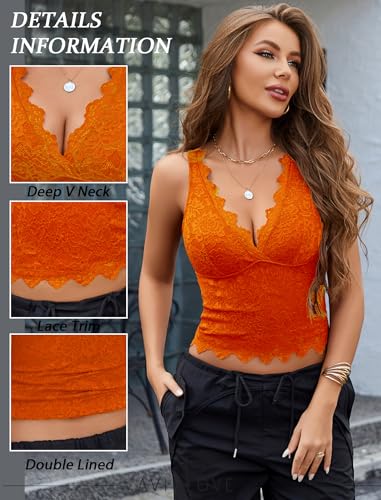 Image of Avidlove Lace Tank Tops for Women Summer Going Out Tops Y2k Sexy Lace Top