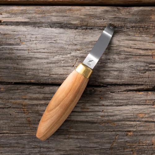 Image of FLEXCUT Wood Carving Tools |Spoon Carving Tools for Beginners and Professionals | Includes Stub Sloyd, Bevel Sloyd Hook Knife & Spoon Blank | 1095 High Carbon Steel Blade | KN70 | Made in the U.S.A.