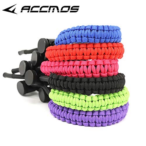 Accmos Compound Bow Sling Archery Wrist Sling Adjustable Multifunction Braided Parachute Cord Strap For Hunting Shooting Purple #TOP6