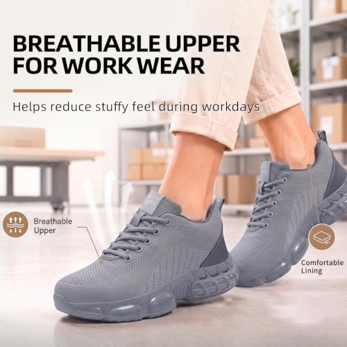 Image of Steel Toe Shoes for Women Safety Work Shoes Wear-Resistant for Warehouse