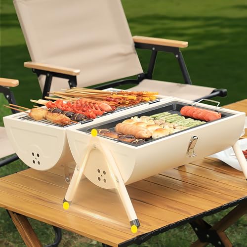 Barbecue double face avec gril pliable et structure compacte en inox - 8