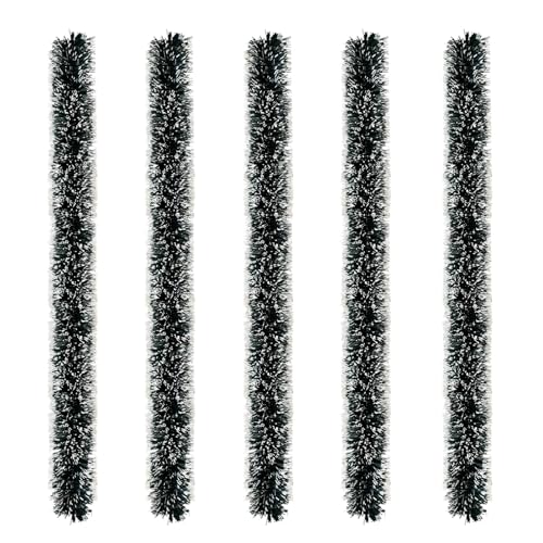 10M Ghirlande di Natale,5 pcs Natale Tinsel Ghirlanda,Natale Metallico Ghirlanda di Tinsel,Festoni Albero di Natale,Orpelli Ghirlande Natalizie,per Decorazioni Natalizie Interni e Esterni (A)
