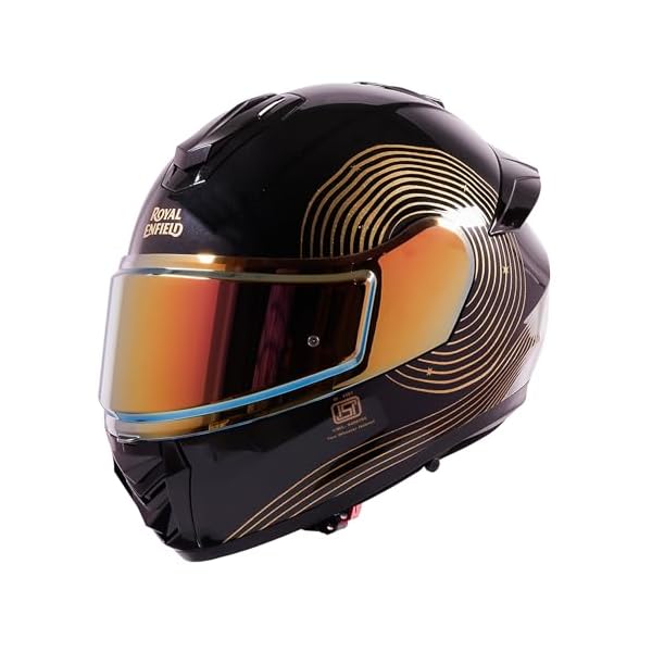 Royal Enfield Classics Astral Full Face Helmet (Size: L)-HEA240007-GOLD