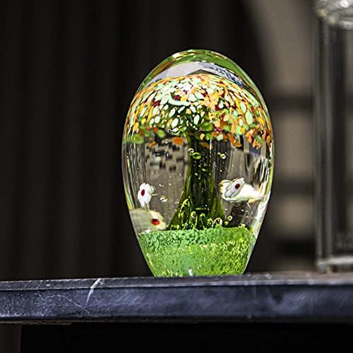 The Celtic Tree of Life Paperweight Ornament Hand Blown Art Glass Figurines Collectibles for Home Decor Table Centerpiece Gift