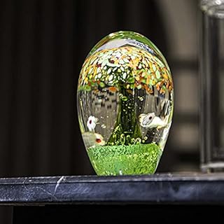 The Celtic Tree of Life Paperweight Ornament Hand Blown Art Glass Figurines Collectibles for Home Decor Table Centerpiece Gift