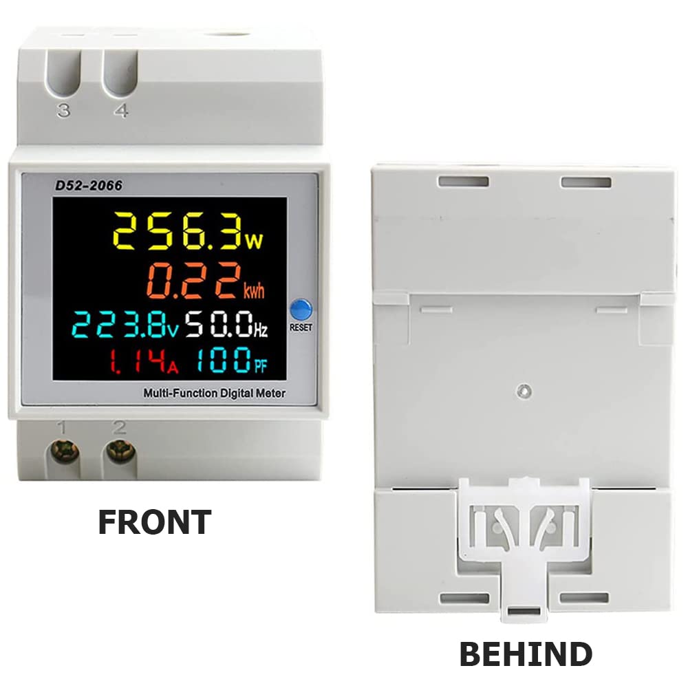 Contatore Energia Elettrica Digitale 6-in-1 - Misura Voltaggio, Corrente, Potenza, Frequenza - Foto 13