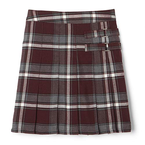 Image of French Toast Girls' Plaid Adjustable Waist Pleated-Front Two-tab Scooter