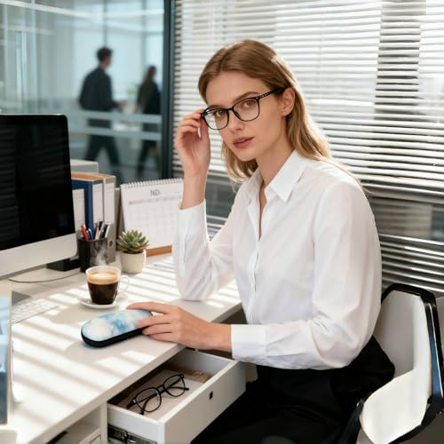 Image of 3 Pack Glass Cases Hard Shell, Portable Hard Eyeglasses Case Linen Fabrics Eyeglass Organizations for Women Girls
