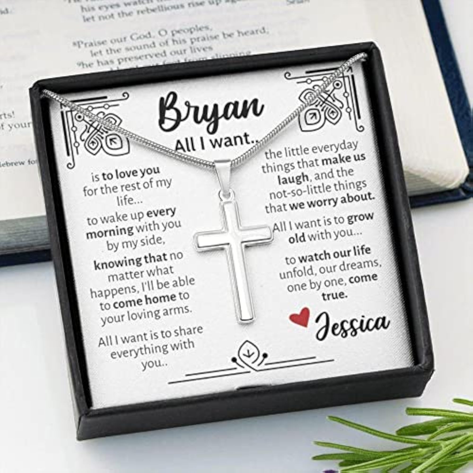 Men's Personalized 925 Silver 1st Anniversary Necklace
