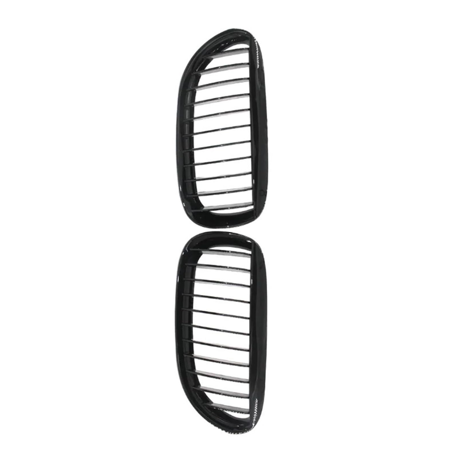 Parrillas delanteras de riñón negro brillante de listón doble para parachoques E63 E64 M6 650i 8
