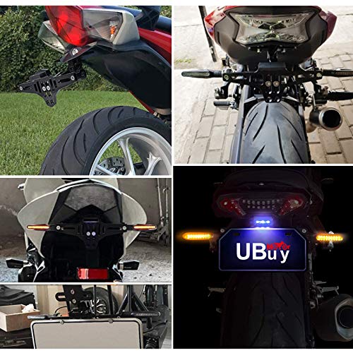 Motorcycle License Plate Holder Universal Adjustable Fender Eliminator Kit With Turn Signals For Honda Kawasaki Yamaha Suzuki Ducati BMW - Thumbnail 6
