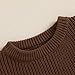 Pivanzore Baby Girl Boy Toddler Knit Sweater Cute Round Neck Long Sleeve Blouse Pullover Oversized Sweatshirt Warm Kids Tops Bronze