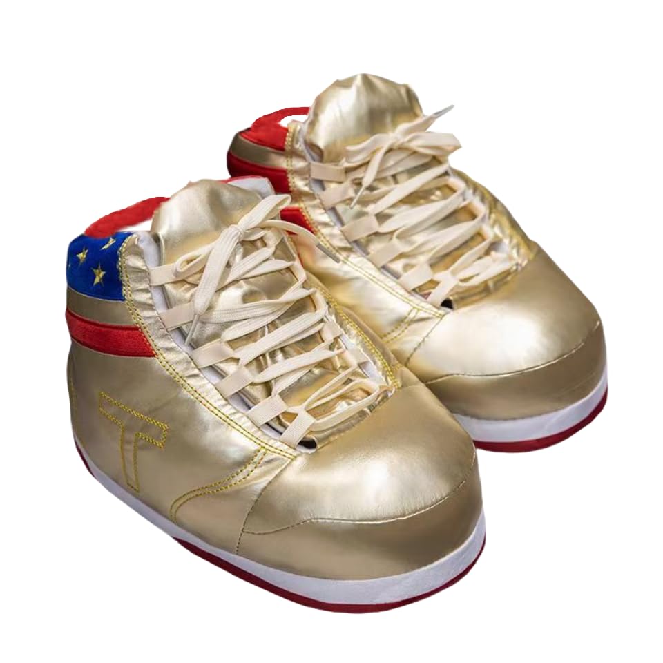 High Top Plush Sneaker Slippers, Anti-Slip Fluffy Soft House Shoes Trendy Unisex Comfortable Home Slides Indoor Outdoor Furry Slippers for Men and Women One Size Fits Most