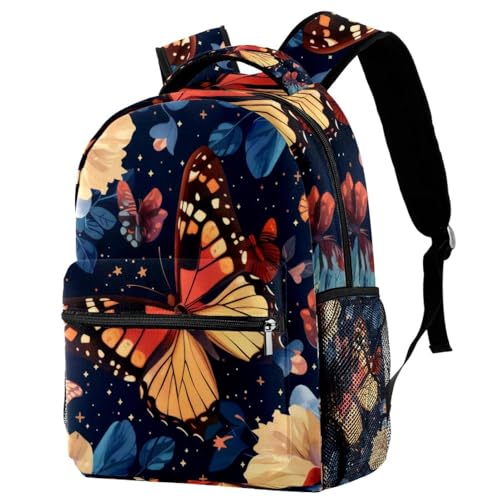 Sac à dos de voyage Campus papillon pour l'école et les sorties des filles et garçons multicolore