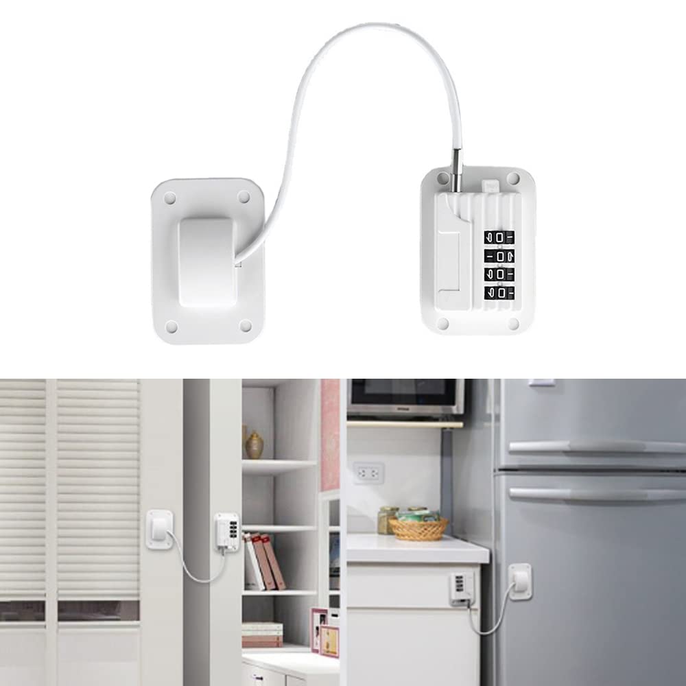 Lot de 5 serrures entrebâilleurs de fenêtre pour réfrigérateur, armoire, tiroir, réfrigérateur, congélateur, fenêtres