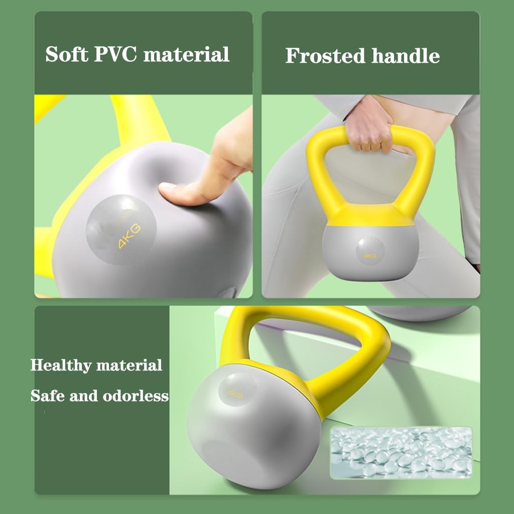 Weiche Kugelhantel - Eisensand gefüllte stoßfeste Handgewichte, Krafttraining Kettlebells 2,3 kg, 4,5 kg und 6,8 kg, optional für Frauen, Männer oder Kinder verschiedener Niveaus (Größe : 8 kg)