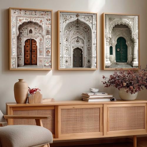 Image of kotart Indian Art Traditional Paintings for Living Room | Framed Wall Painting for Home Room Bedroom Office Wall Decor| Wall Poster With frames Set of 3 (19X25 inch)