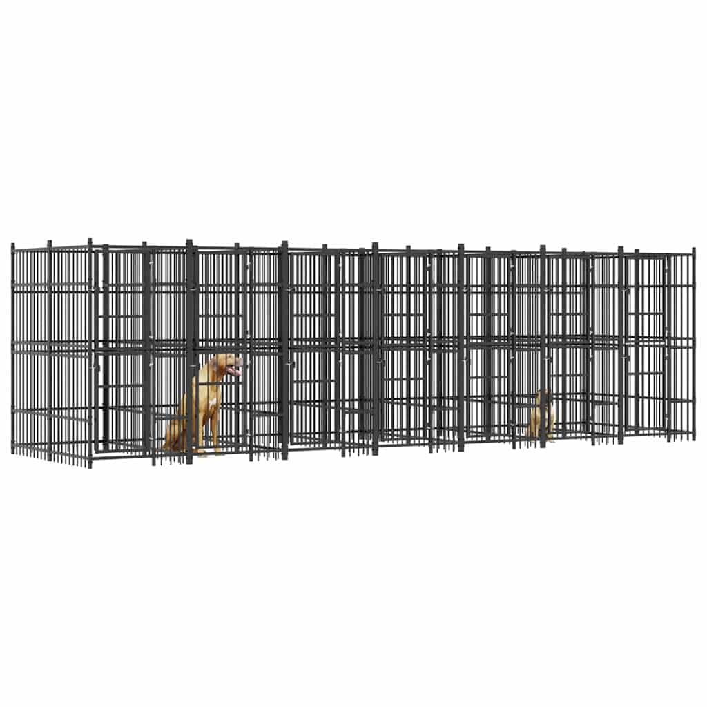 Cuccia esterna in acciaio 12,9 m² per cane grande