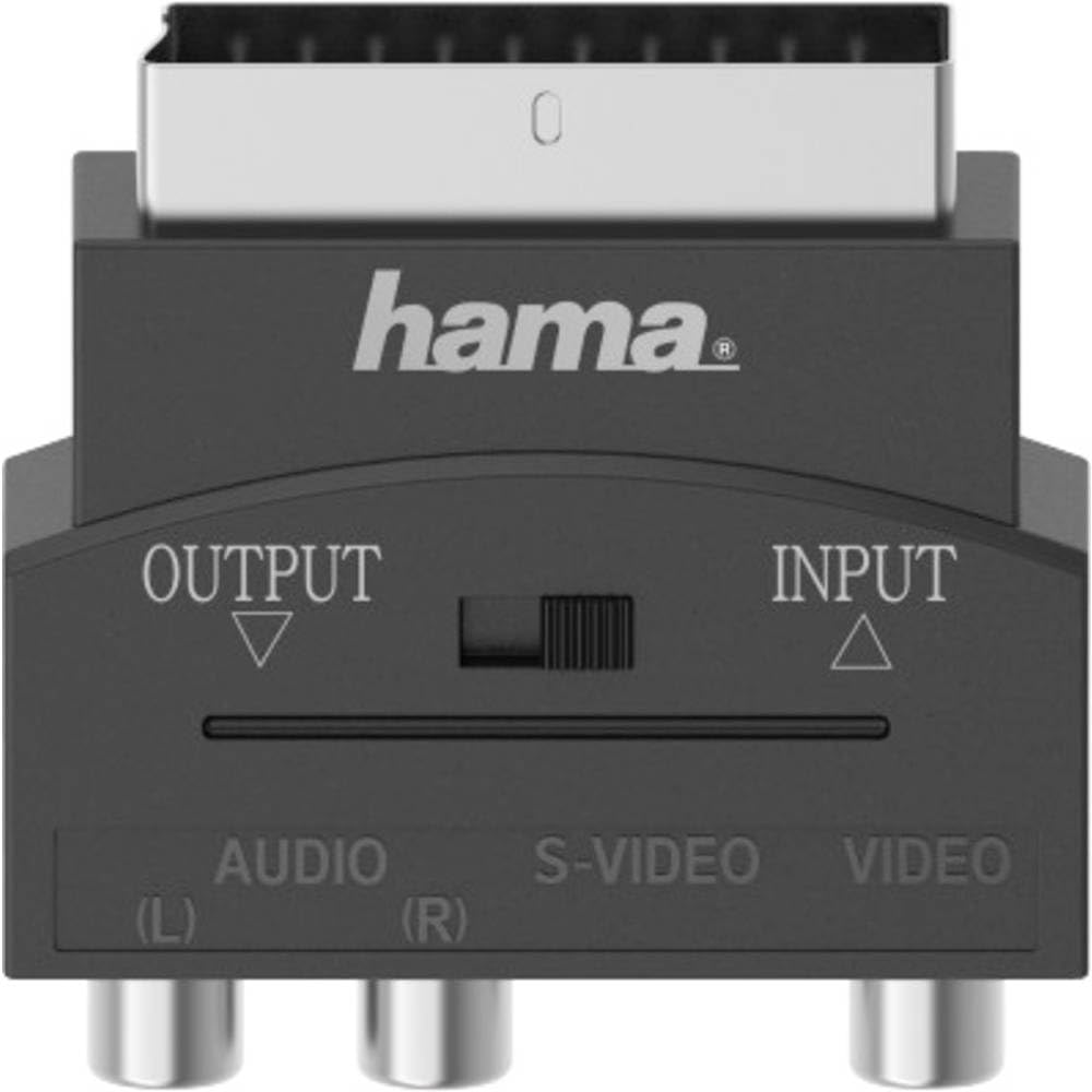 Hama 00205268 S-Video to 3x RCA Adapter Black AV Cable for Audio V...