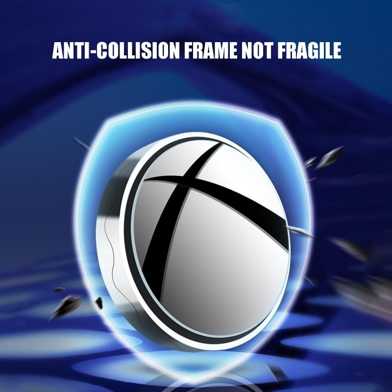 Rétroviseur D'angle Mort Rond Pour Peugeot 2008 II (2020-2024) - Verre HD Grand Angle Réglable à 360° - Installation Facile Par Ventouse