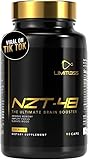 NZT-48 Premium Brain Booster - Nootropic Brain Supplement for Memory + Focus + Natural Energy - with Caffeine, Phosphatidylserine, and Vitamins B6 & B12-90ct Capsules