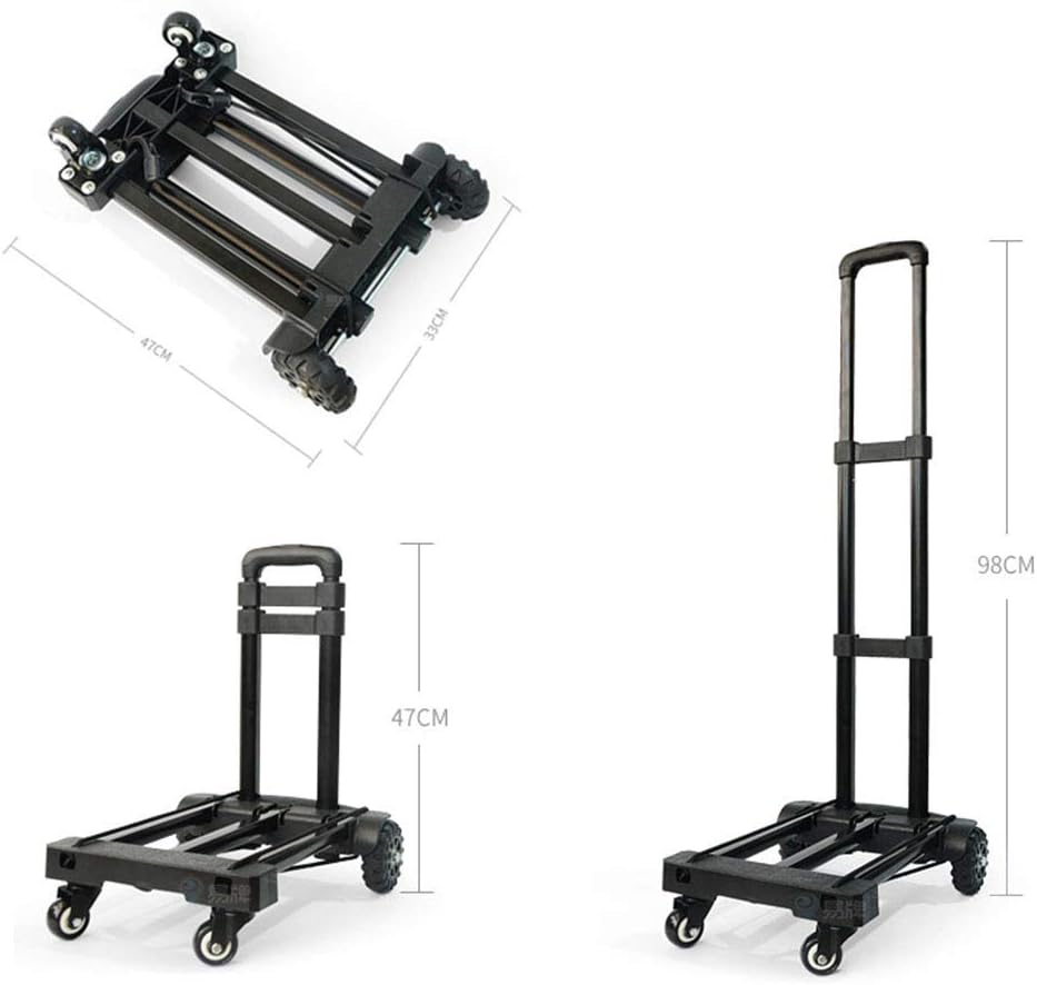 Household Shopping Cart Handling Small Trailer Sack Small Pull Cart Luggage Cart Folding Portable Cart Load Bearing About 55kg Hand Trucks