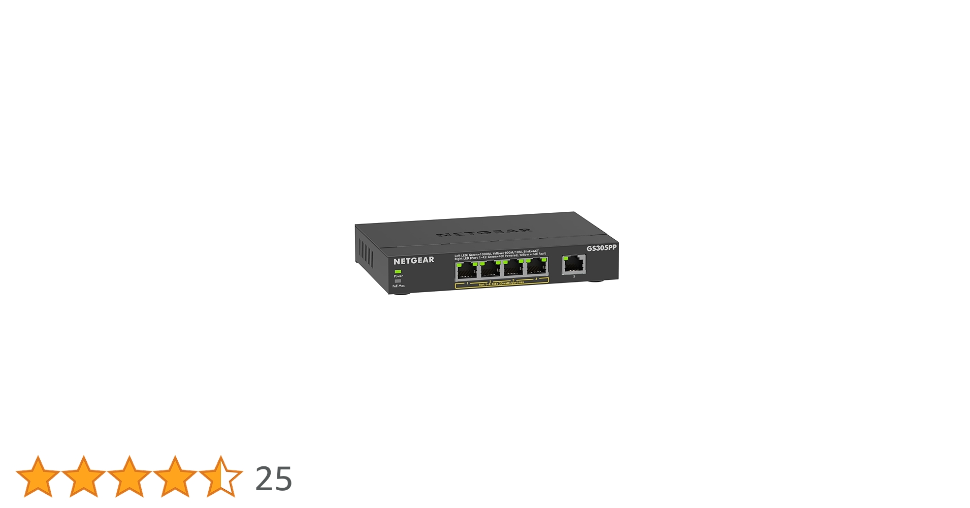 NETGEAR GS305EP-100JPS 本体 ギガビット5ポート PoE+対応 イージースマートエッセンシャル