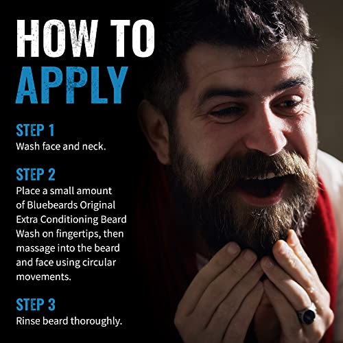 Bluebeards Original Beard Wash And Conditioner For Men, 8.5 Oz. - Natural Beard Wash And Beard Moisturizer, With Aloe & Lime - Deeply Cleans, Softens, And Conditions Your Beard And Skin - Made In Usa #TOP3