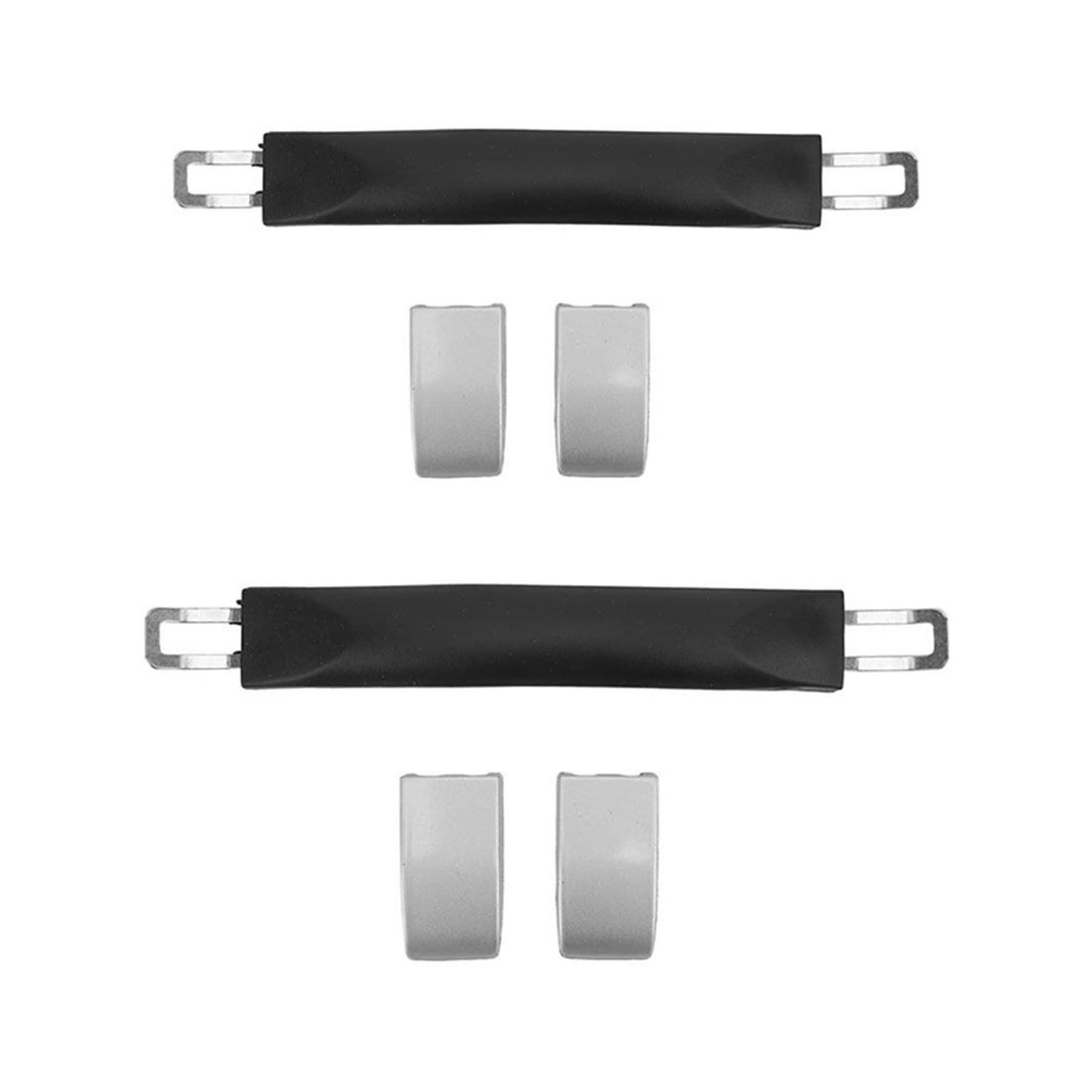 Lujauey One Color Luggage Handle 2Pcs Durable Plastic Luggage Handle Flexible Black Suitcase Pull Travel Cases For Repairing