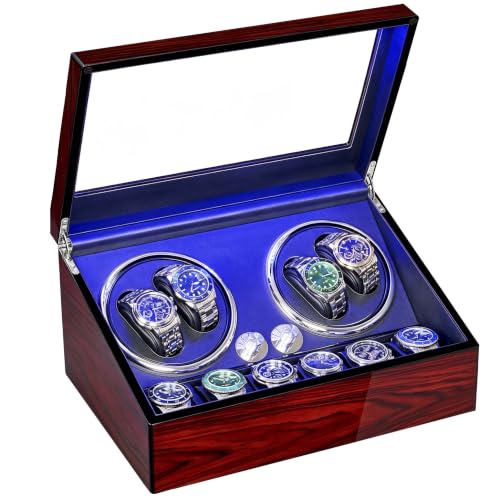 Image of ANWBROAD Automatic Watch Winder, 4 Modes Piano Paint Watch Winders with LED