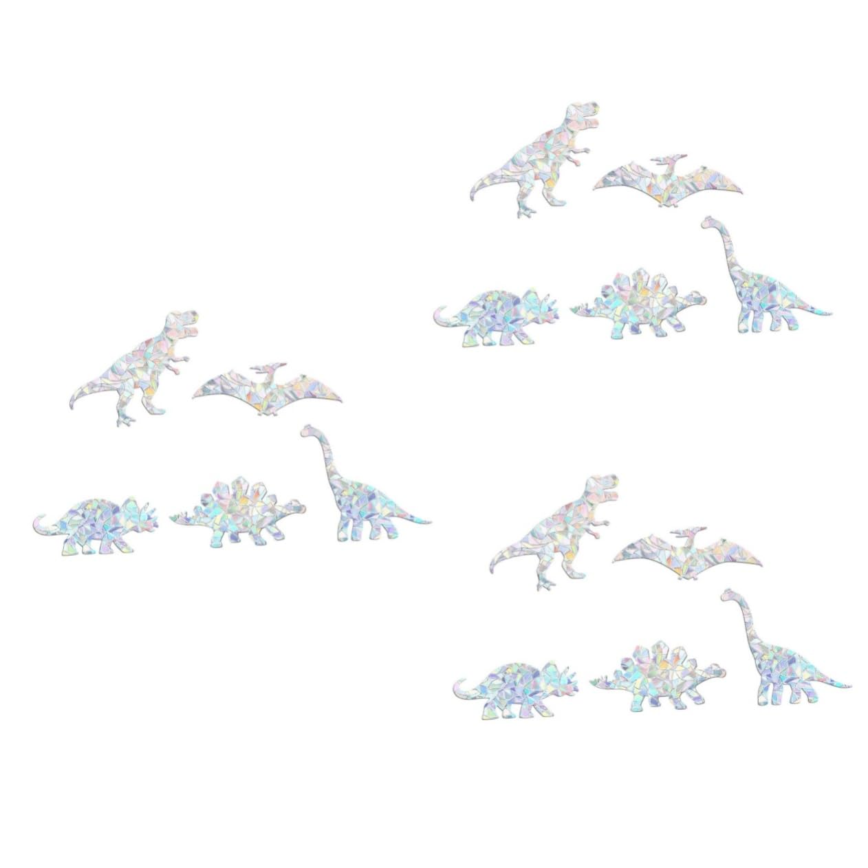 Autocollants de fenêtre anti vis-à-vis dinosaure en PVC pour chambre