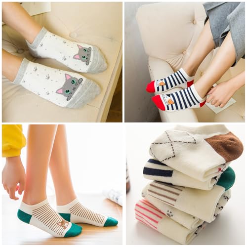 Funny Animal Socks for Women - Cute Dog and Cat Socks, Colorful Novelty Funny Socks for Animal Lover