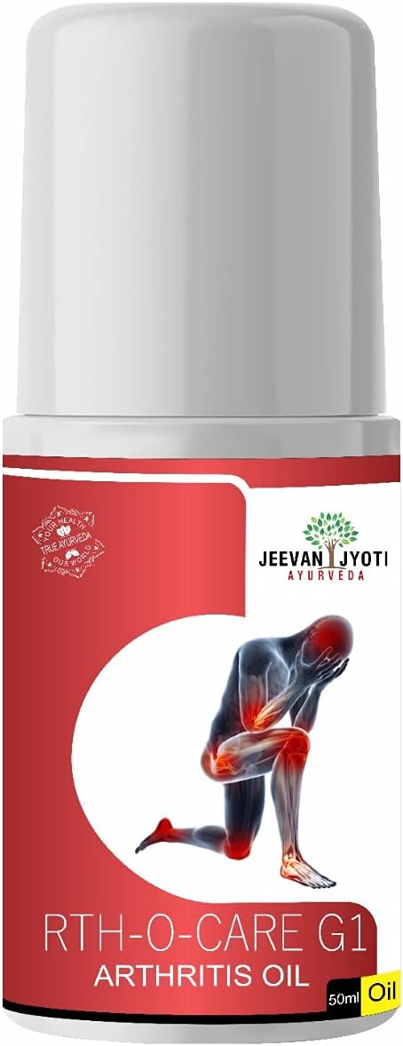 RTH-O-CARE G1 Arthritis Oil | 100% Natural & Ayurvedic Effective Pain Reliever Massage Oil for Joints, Knee, Back, Shoulder & Muscles | Pain Relief Massage Oil for Whole Body | Special for Oil aged people - 50ML