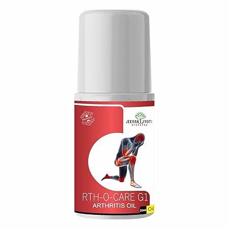 JEEVAN JYOTI AYURVEDA RTH-O-CARE G1 Arthritis Oil | 100% Natural & Ayurvedic Effective Pain Reliever Massage Oil for Joints, Knee, Back, Shoulder & Muscles | Pain Relief Massage Oil for Whole Body | Special for Oil aged people - 50ML