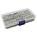 LolliBeads (R) Platinum Smooth Round Metal Beads Assorted Size Jumbo Pack 2100 pcs