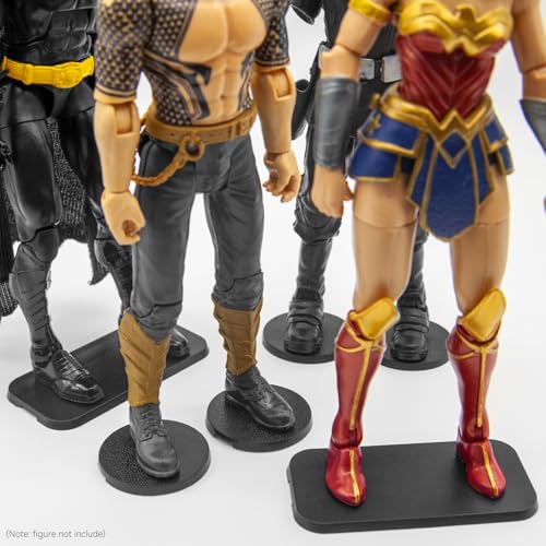 Image of 56PCS Action Figure Stand Bases, Assembly Display Holder Accessories, Fit for Most 6inch Mavel Legends Series /Gi Jeo Classified Series /D C /Mo tu Figures, Black / Mix Square & Round Shape